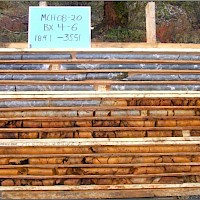 Photo Of Gully Zone Mineralized Drill Core